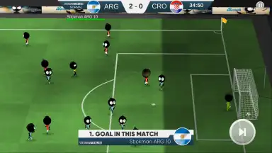 Captura de tela de Stickman Soccer 2018 11