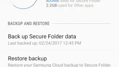 Captura de tela de Secure Folder (Samsung) 3