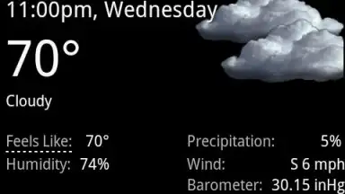 Captura de tela de Palmary Weather 5