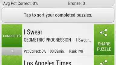 Captura de tela de Crossword Puzzle 9