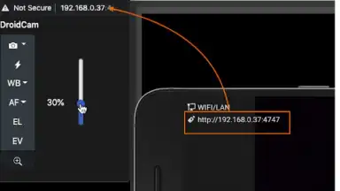 Captura de tela de DroidCam OBS 4