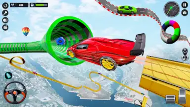 Captura de tela de Superhero Car Stunt- Car Games 1