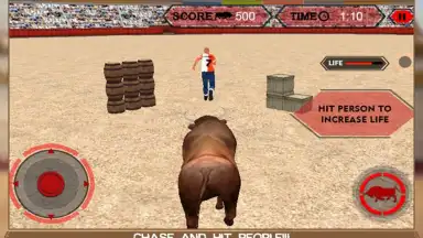 Captura de tela de Angry Bull Attack Arena Sim 3D 5