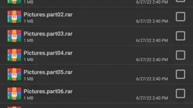 Captura de tela de RAR 14