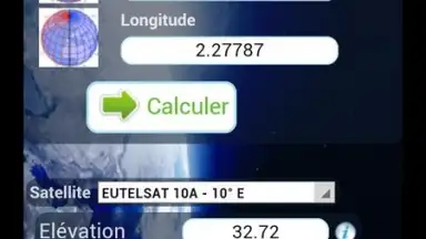 Captura de tela de Eutelsat satellite finder 3