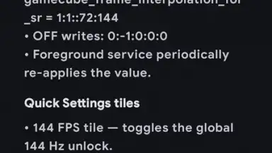 Captura de tela de Vivo/IQOO Fps unlocker 2