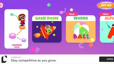 Captura de tela de Bini ABC Games! Phonics 4 Kids 7