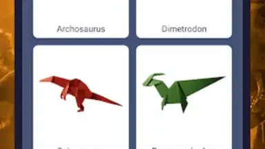 Captura de tela de Origami dinosaurs paper shapes 8