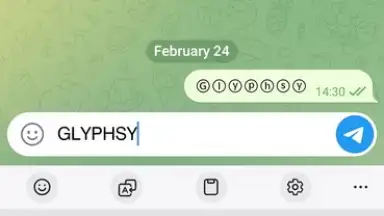 Captura de tela de Glyphsy – Stylish Keyboard 5