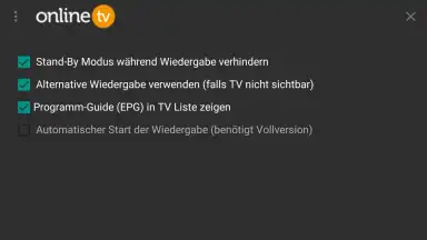 Captura de tela de onlineTV 4