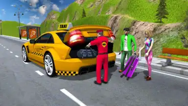Captura de tela de Taxi Games Driving Car Game 3D 1