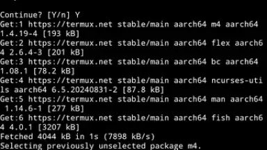 Captura de tela de Termux 2