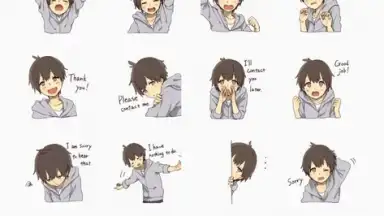 Captura de tela de Otaku Nadu Sticker Pack 2